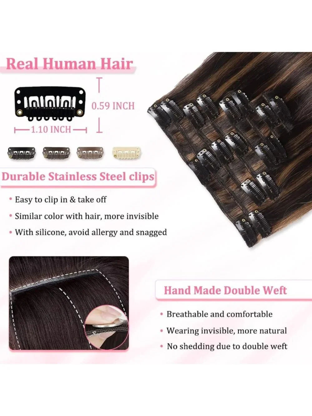 Seamless Clip-In Hair Extensions 16